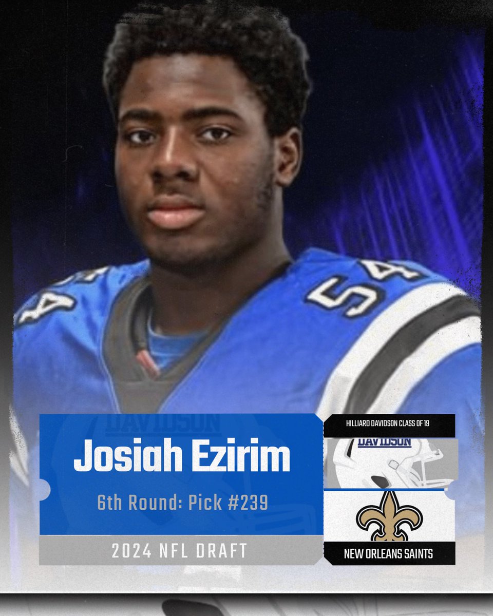 Congrats to alum @Josiah_Ezirim on being drafted by the @Saints #Nfldraft 

#ProCats ✖️#Saints