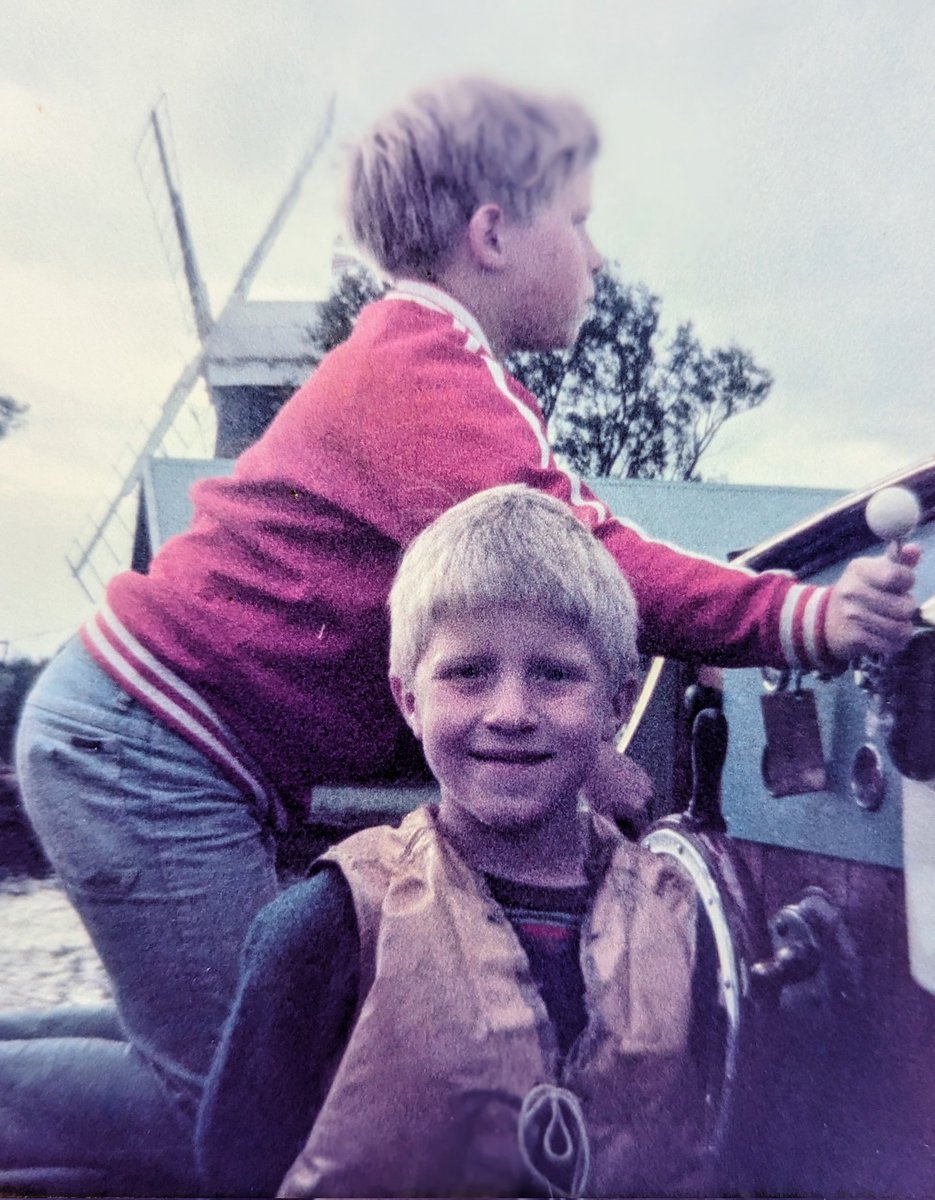 Found another photo album today. Love these photos of me & mum, and me & my brother on the Norfolk broads.