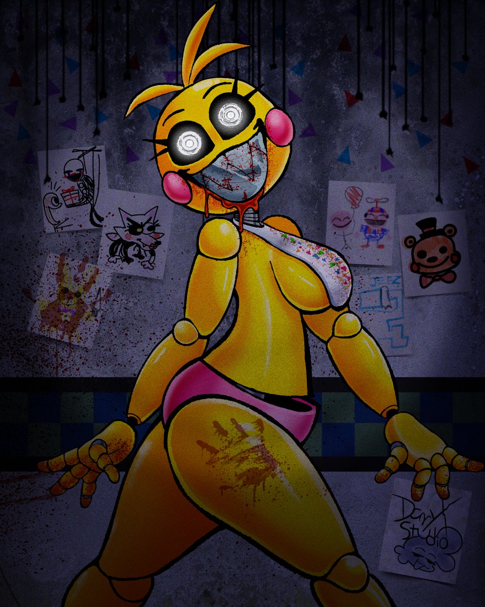 Toy chica gets a bit quirky at night 🩸🐤