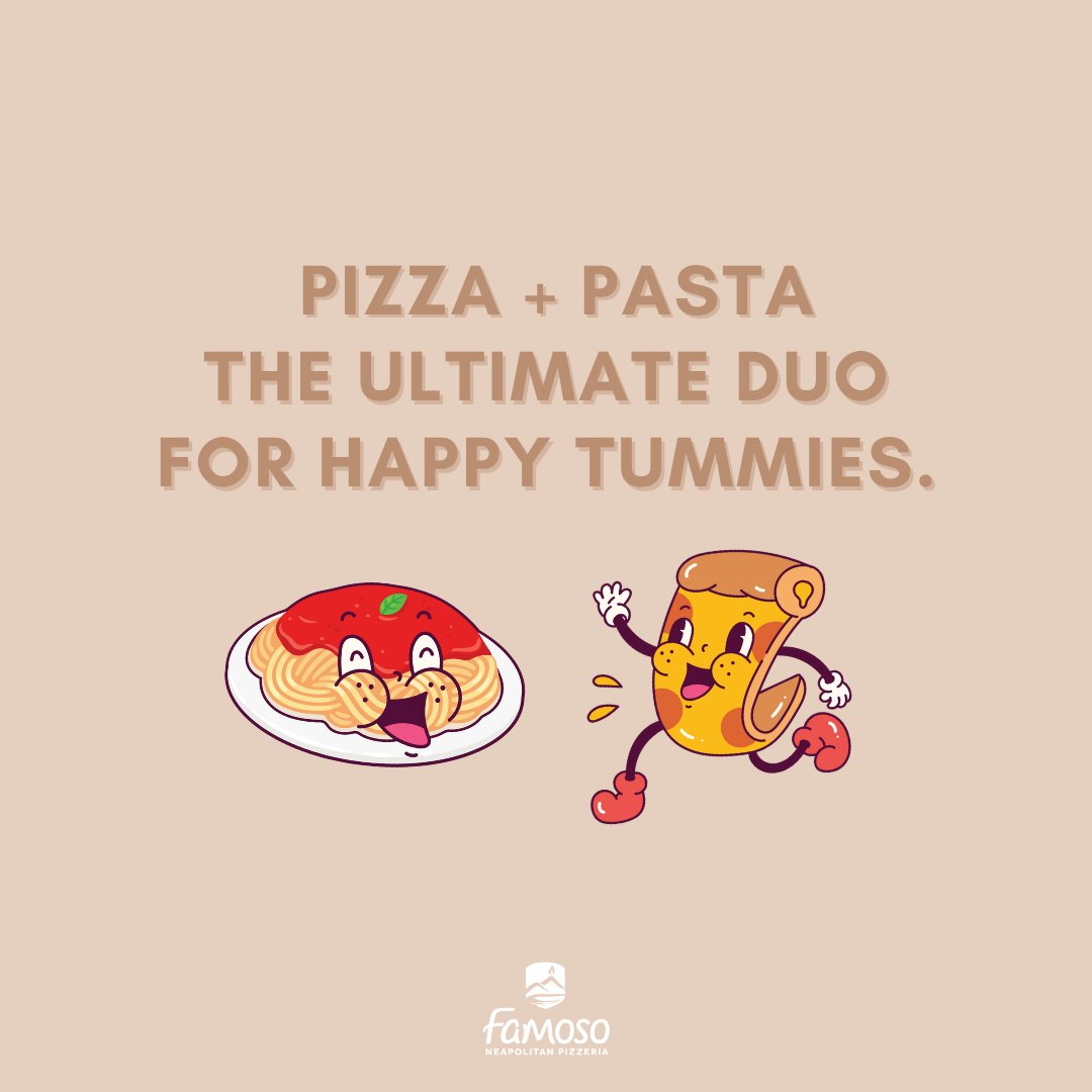 Our Kids menu will have your little ones feeling full and satisfied! From 🍝 to 🍕, we have something for everyone in the family to enjoy. #FamosoLove