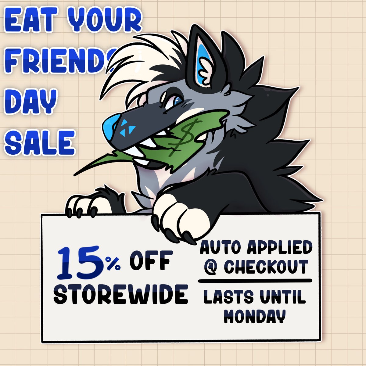 We're kicking off #EatYourFriendsDay a little early with a SALE!👀 Enjoy 15% off across our store (Ends Monday 29th) Discount is automatically added at checkout*