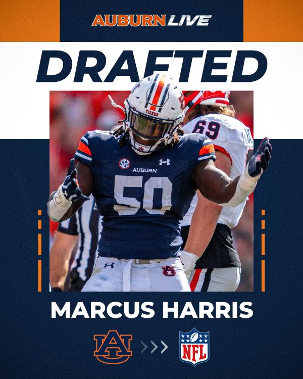 Auburn DL Marcus Harris drafted No. 247 overall in the 7th Round by the Houston Texans #NFLDraft @HoustonTexans @li_marcus15 @AuburnFootball @AuburnLiveOn3