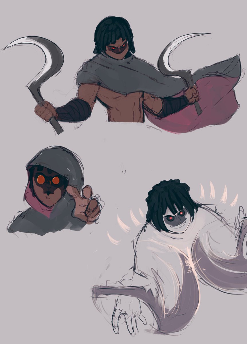 Found these old sketches I did of Damon as Death Straightup So I decided to add a bit of colour and post em