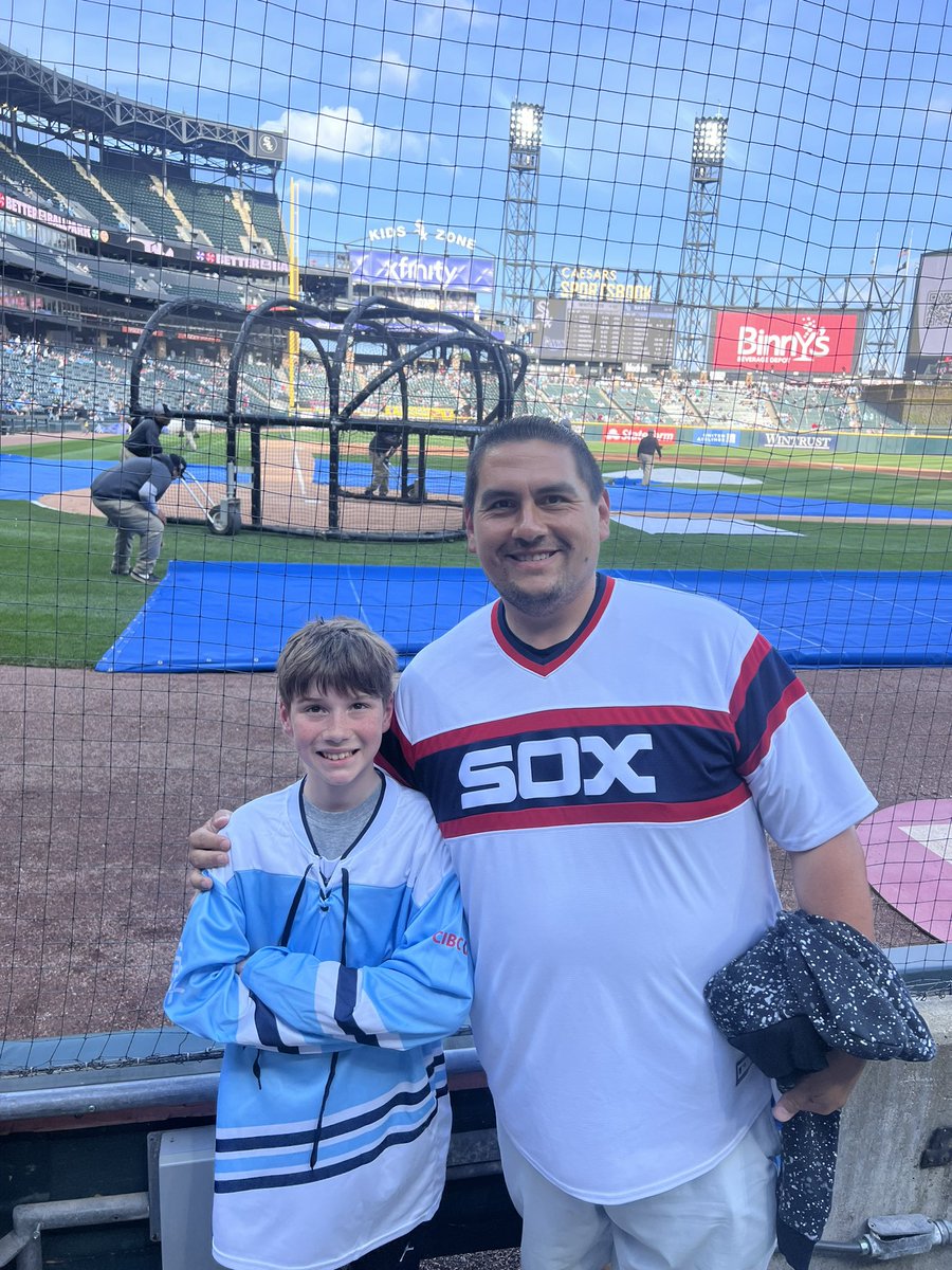 Excited for a @whitesox win in our Sox hockey jersey! #BetterAtTheBallpark