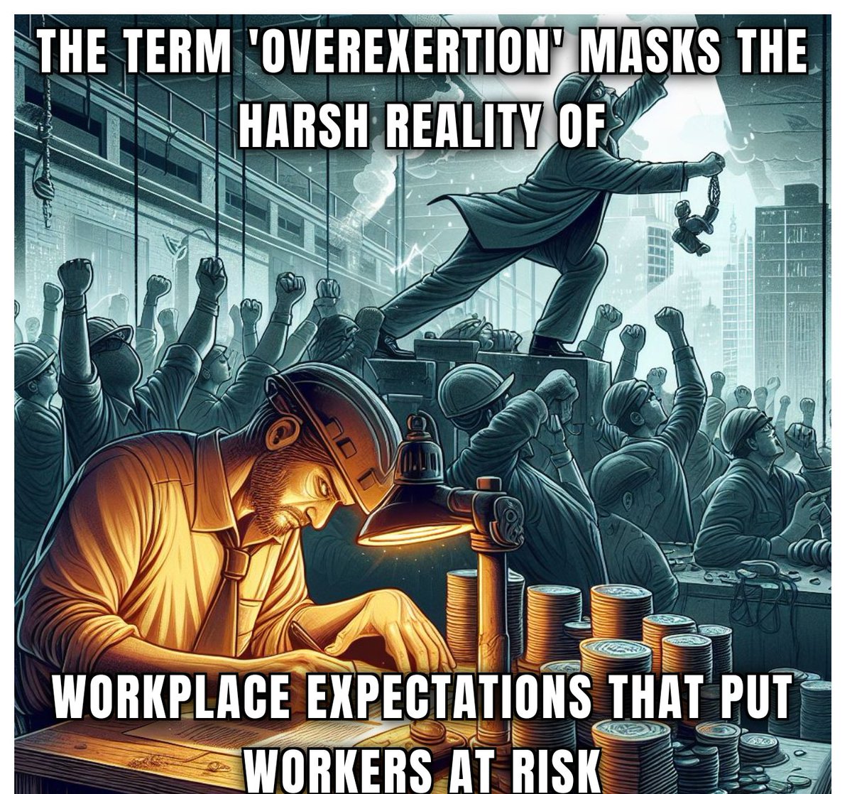 'Overexertion' masks the harsh reality of workplace expectations that put workers at risk. Let's unveil these realities and demand safer conditions for all. #InjuredWorkersUnite #WorkSafetyFirst