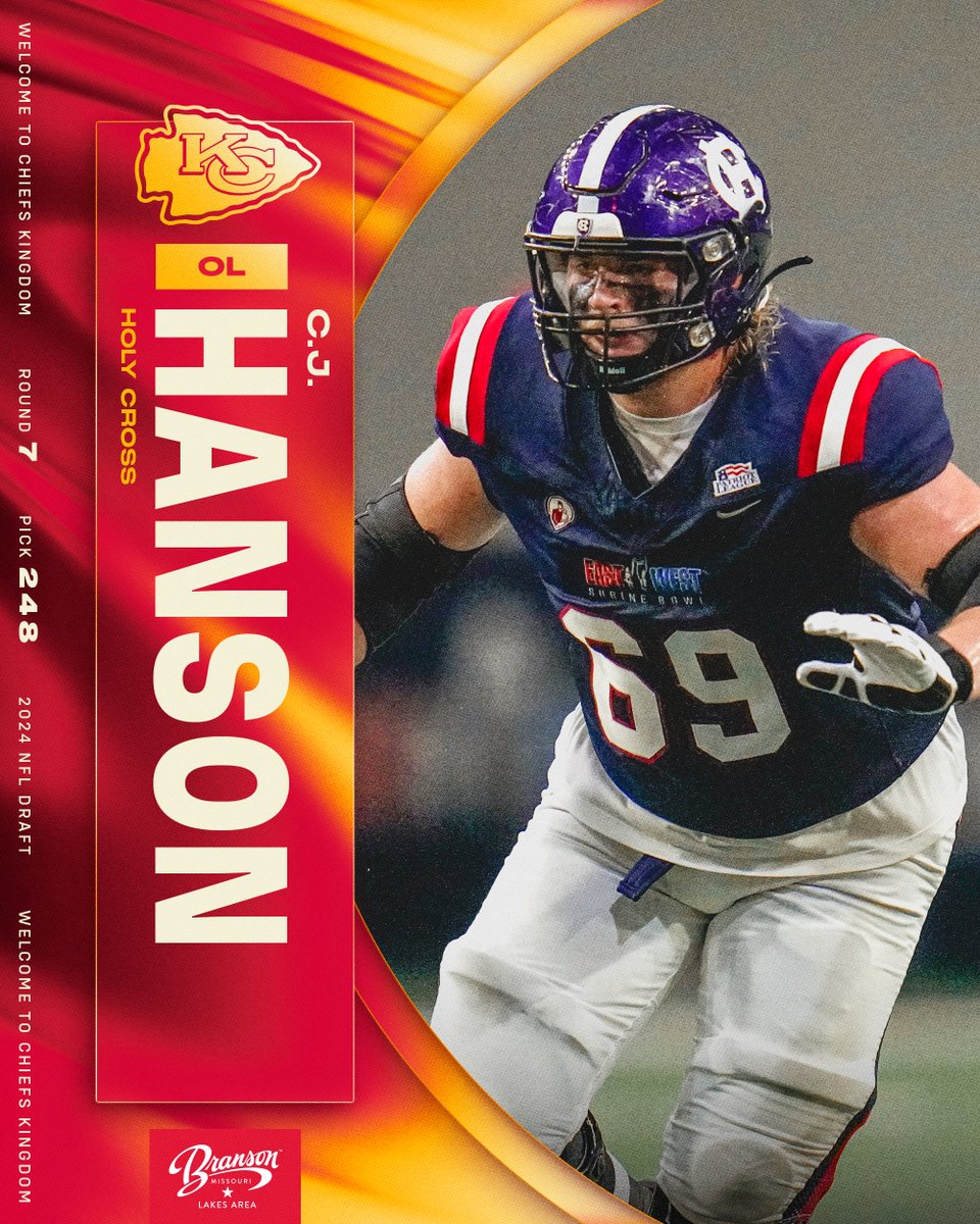 Nice. With the 248th pick of the 2024 NFL Draft, we have selected C.J. Hanson!