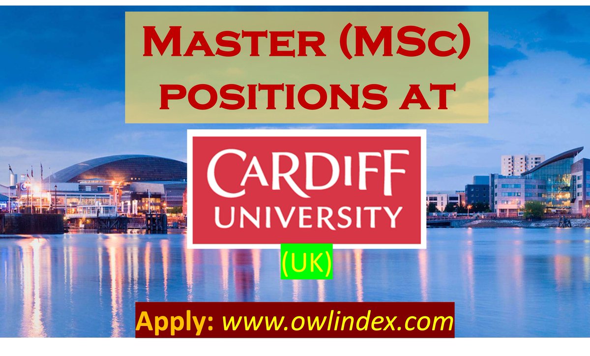 42 Master (MSc) & Research positions at the Cardiff University (UK): owlindex.com/service-explor…

#owlindex #PhD #PhDposition #phdresearch #phdjobs #Research #researchers #University #uk #ukjobs #cardiffjobs #mastersdegree #mscgraduate #masterposition @owlindex  @cardiffuni