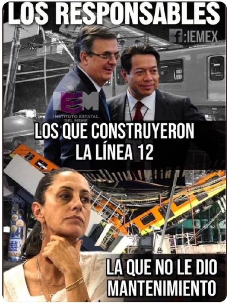 Se acerca un aniversario más de la tragedia de 
#Linea12NoSeOlvida 
Hay que recordárselo a la principal responsable @Claudiashein 
#ClaudiaAsesina 
#NarcoPresidenteAMLO48 
#NarcoCandidataClaudia48