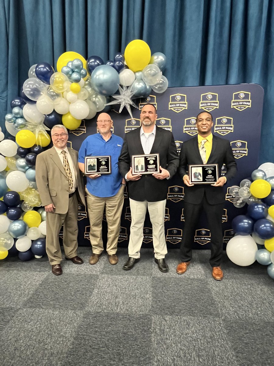 Congratulations to three former Point University Men’s Basketball players for getting inducted into the Point University Hall of Fame. Also pictured is Joe Griffin, a former Athletic Director and Head Men’s Basketball Coach at Point University.