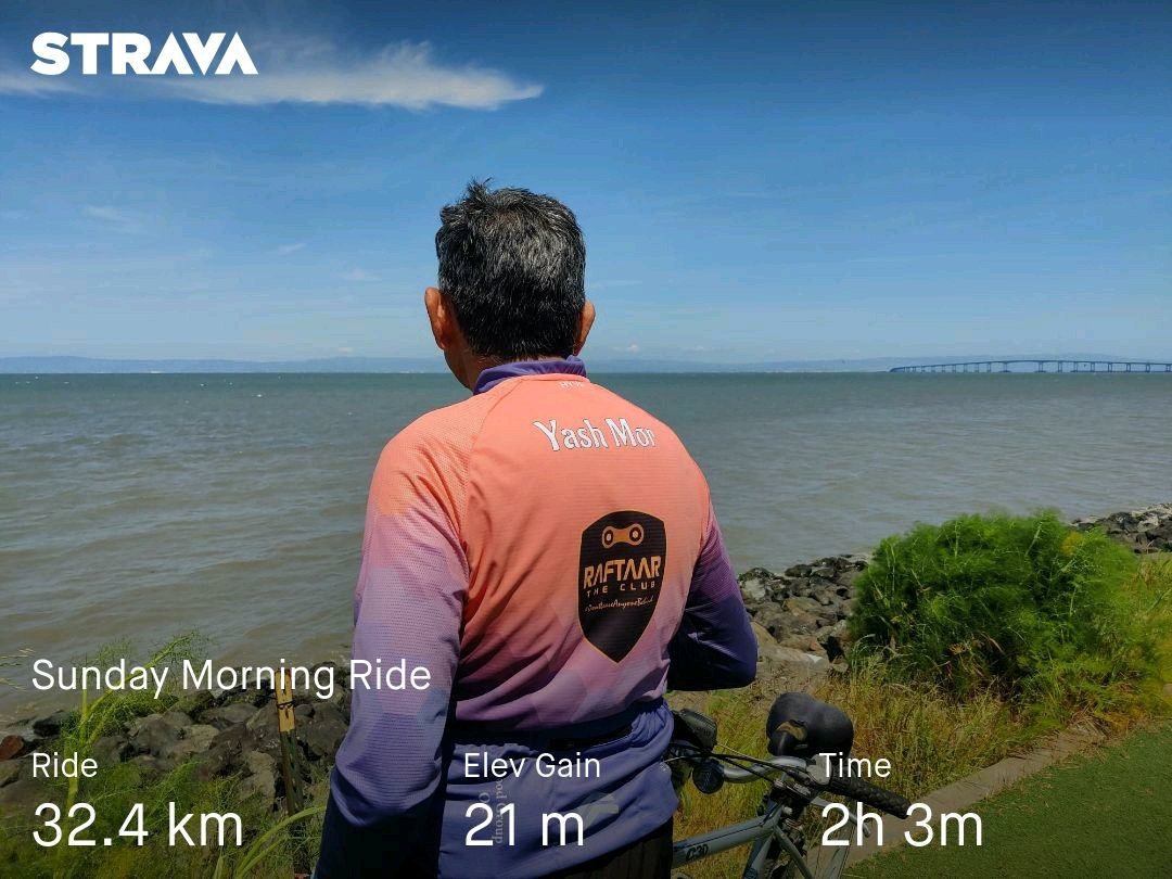 Making every Sunday count ! Very tough ride against strong headwinds. Lovely day for cycling along the Bay Trail. Anytime anywhere fitness goals! #cycling #fitness #fitindia Check out my activity on Strava: strava.app.link/8UkpkLNg9Ib