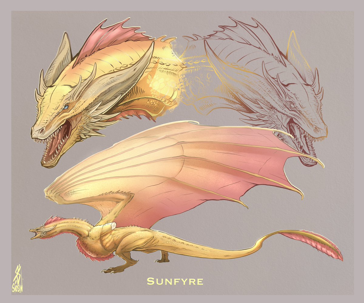 Siosin5's tweet image. ☀️🔥Sunfyre the golden boy☀️🔥