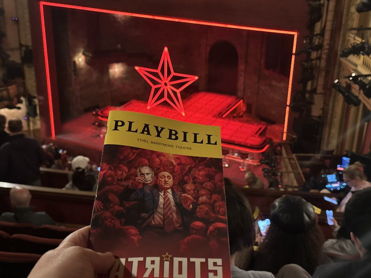 Looking forward to catching @patriotsbway after hearing great reviews from London. 
Side note: i see a lot of broadway shows/plays not sure Ive ever heard as much Russia spoken in the audience