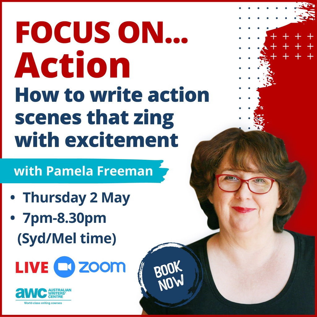 Ever wondered how to masterfully weave action into your novel? Don't miss FOCUS ON… Action with author Pamela Freeman on Thursday 2 May at 7pm (Syd/Mel time). Unlock the keys to action scenes that captivate readers. Register now to attend live: writerscentre.com.au/store/courses/…