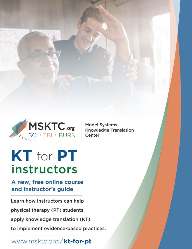 Attention #PT #instructors! The #MSKTC has developed a new, free #knowledgetranslation (KT) course for PTs! The course includes an instructor guide to support PT instructors who assign the online course to students. Access the online course here: msktc.org/kt-for-pt