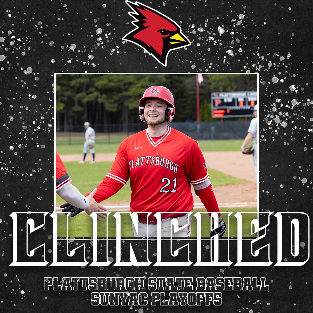 BB | WE'RE IN!

@Cardinals_BB clinches a SUNYAC playoff spot with their game three win over Brockport, also matching the program record for conference wins. Congrats boys!

#CardinalStrong #CardinalCountry