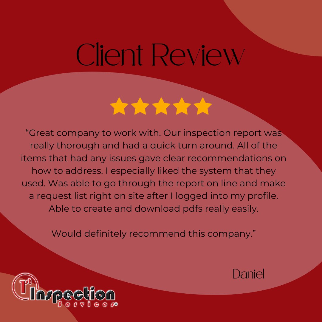 We are so happy you had a great experience. Thank you for sharing your review, Daniel.
#1stInspectionServices #HomeInspection #Review #ClientReview