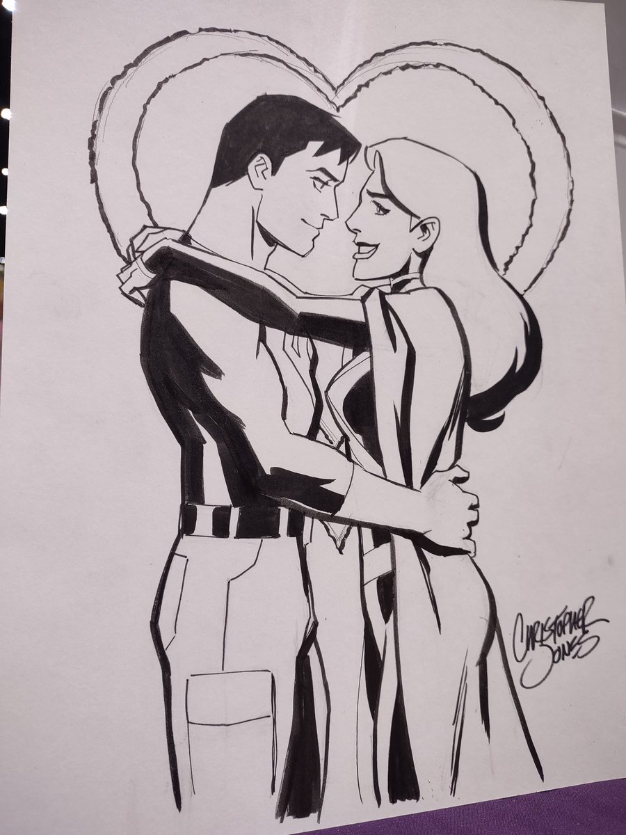 Sketch of #Superboy and #MissMartian from #YoungJustice done at #C2E2.