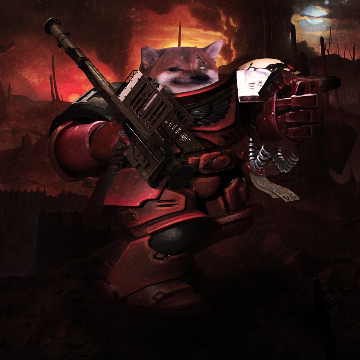 #FellaDelivery Email Request. One First Born Blood Raven Space Marine is ready to bonk flies in the skies... Welcome to #NAFO #NAFOfellas #NAFOExpansionIsNonNegotiable @Kama_Kamilia @goblin__soup @Official_NAFO