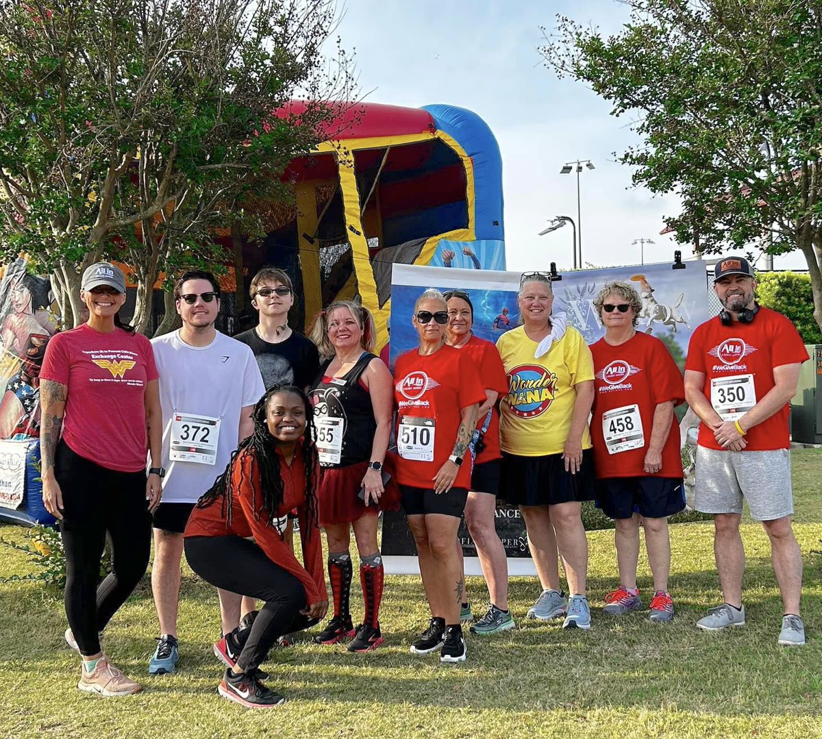 ⚡️Busted out our running shoes & dusted off our capes this morning for the Exchange Center for Child Abuse Prevention’s Annual Superhero 5K in Dothan ! 💙🦸🏻‍♂️🏃🏾‍♀️‍➡️ 

#childabuseprevention #childabuseawareness #lovedothan #wegiveback #creditunion #creditunionscare