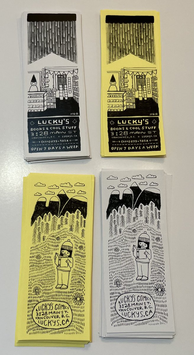 Hey-o, much love to all of the lovely shops in Vancouver to support on this lovely Independent Bookstore Day! Pop by Lucky’s to snag a free bookmark drawn by @hillergoodspeed