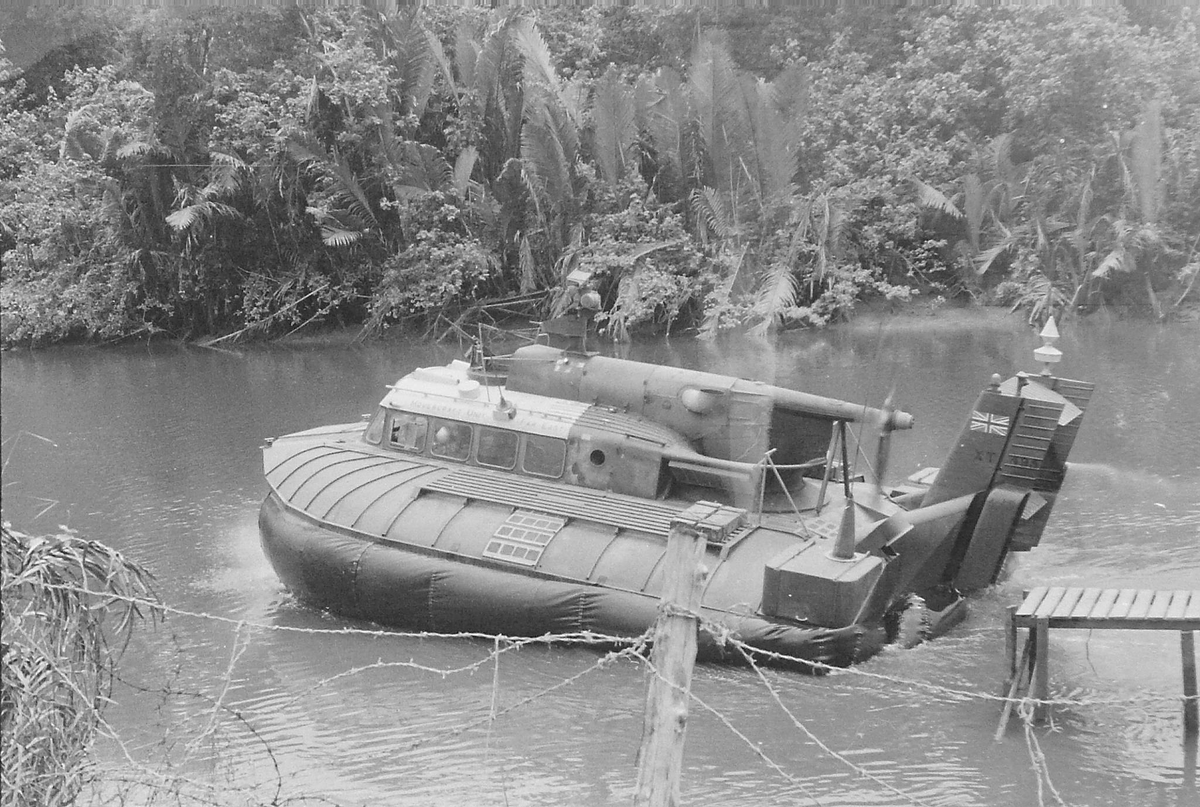 The actual designation of the hovercraft is SR.N5

Saunders-Roe SR.N5 Hovercraft serial XT493 during British trials in Borneo - 1965