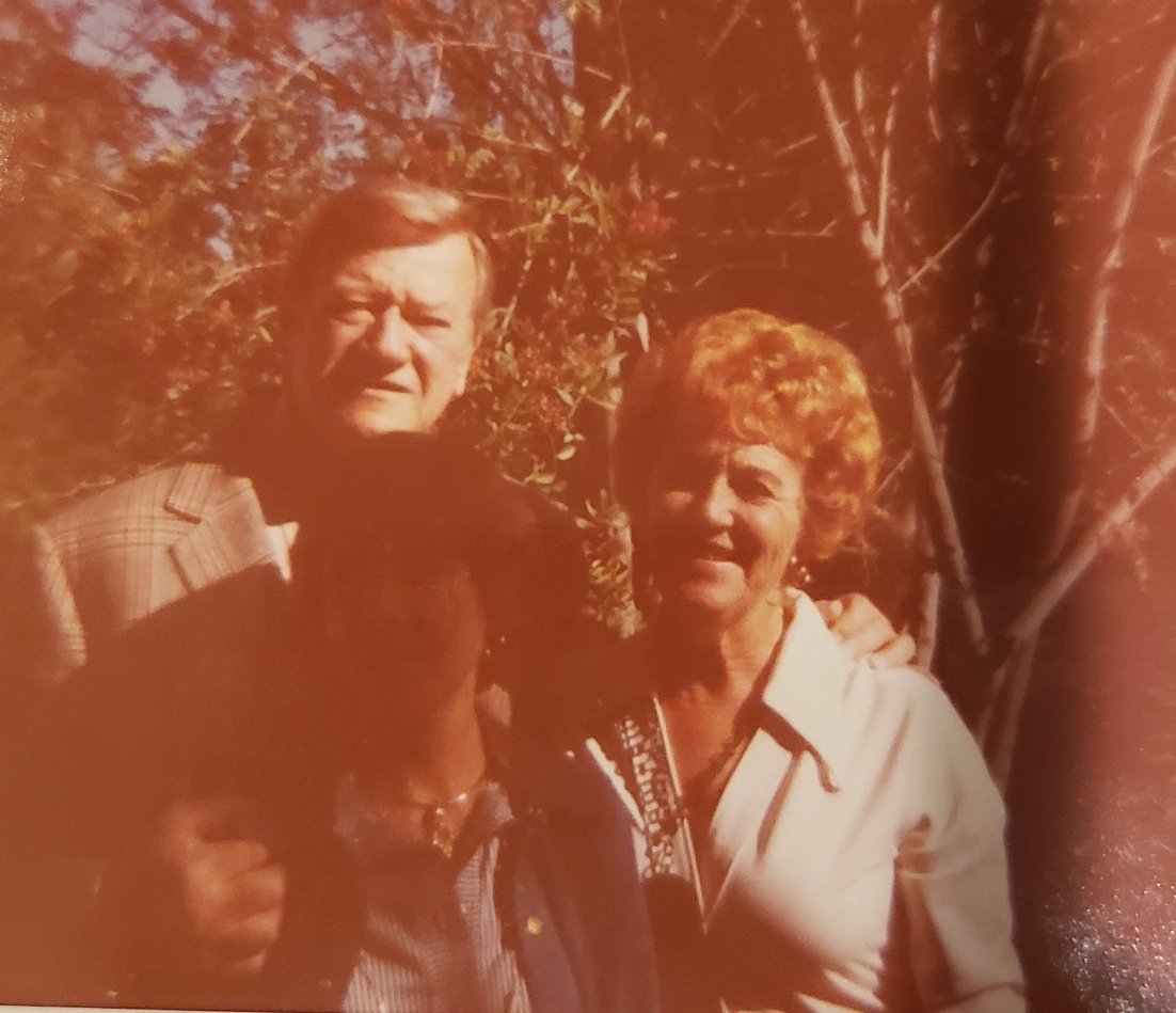 @TJandCasper My aunt with John Wayne. He lived down the street from my aunt and uncle in Newport Beach , CA.