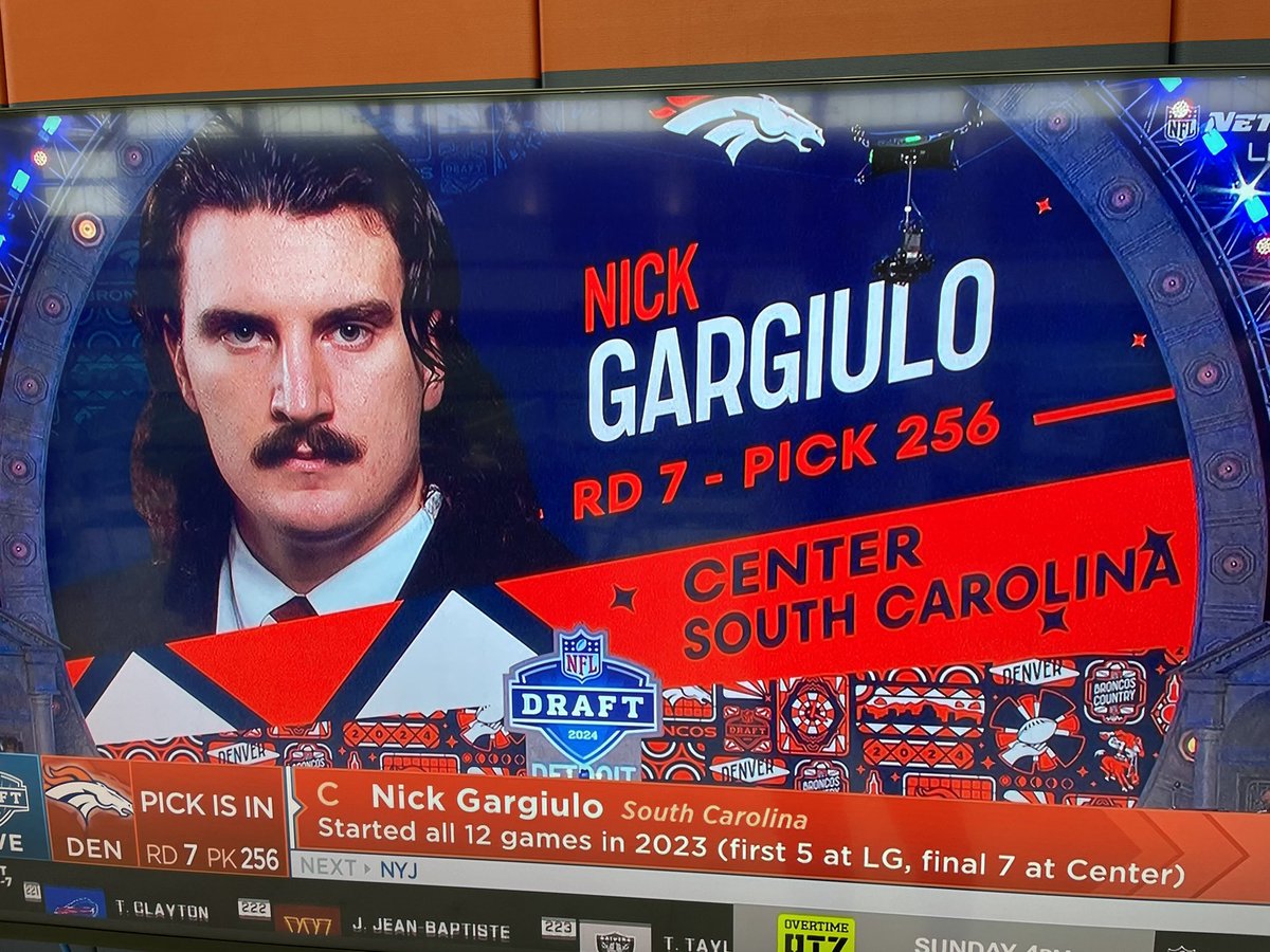 The Broncos just drafted an ELITE mustache 🥸 #9sports