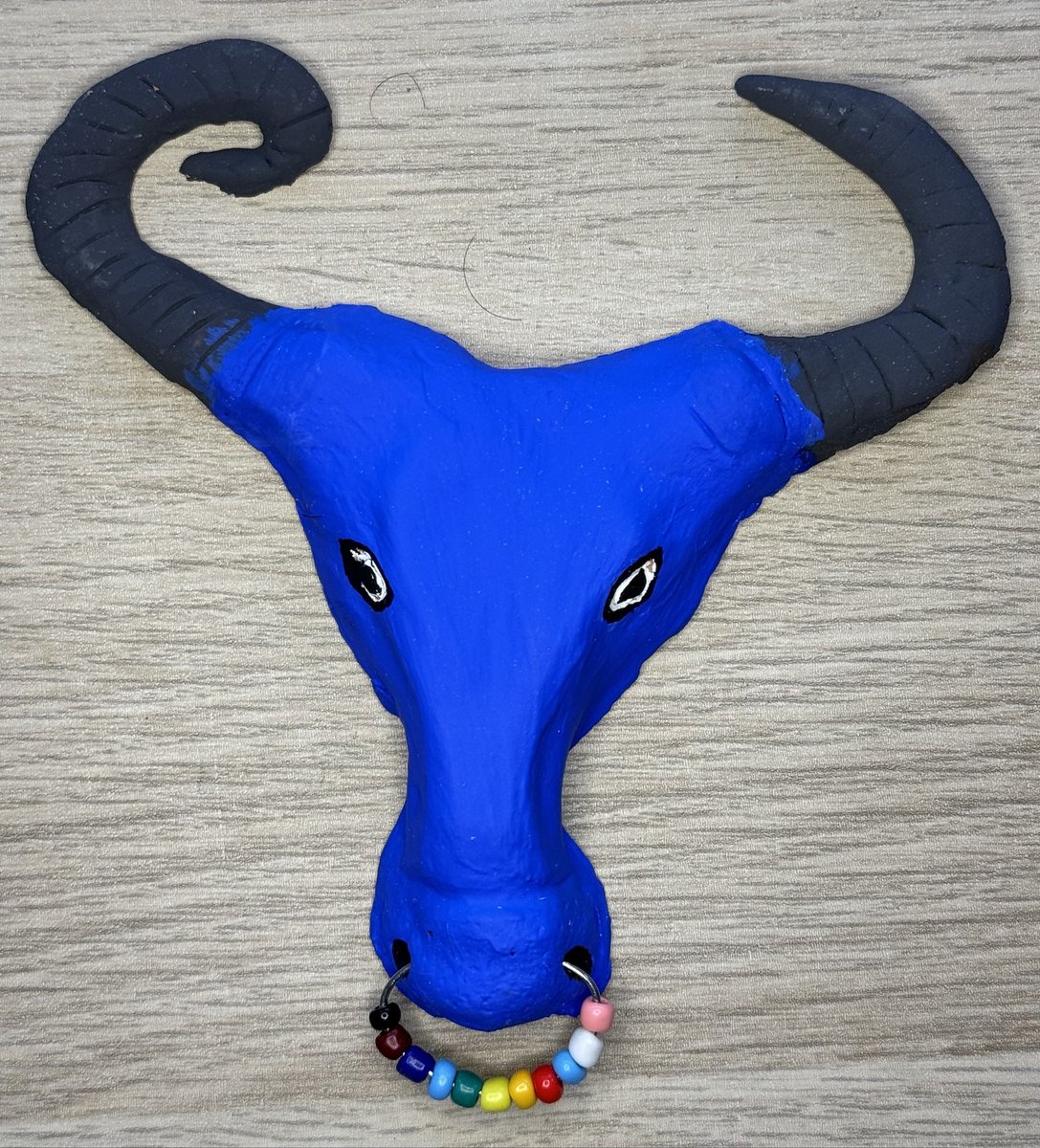#DalitHistoryMonth 
Mahishasur: 
This art piece represents my Dalit & Queer identity. Buffaloes R used as caste markers in dominant narratives. These animals are not just livestock to us, but integral part of Dalit & Indigenous history. 
(Ramachandran J,Dalit Queer, BoD, SADAN)