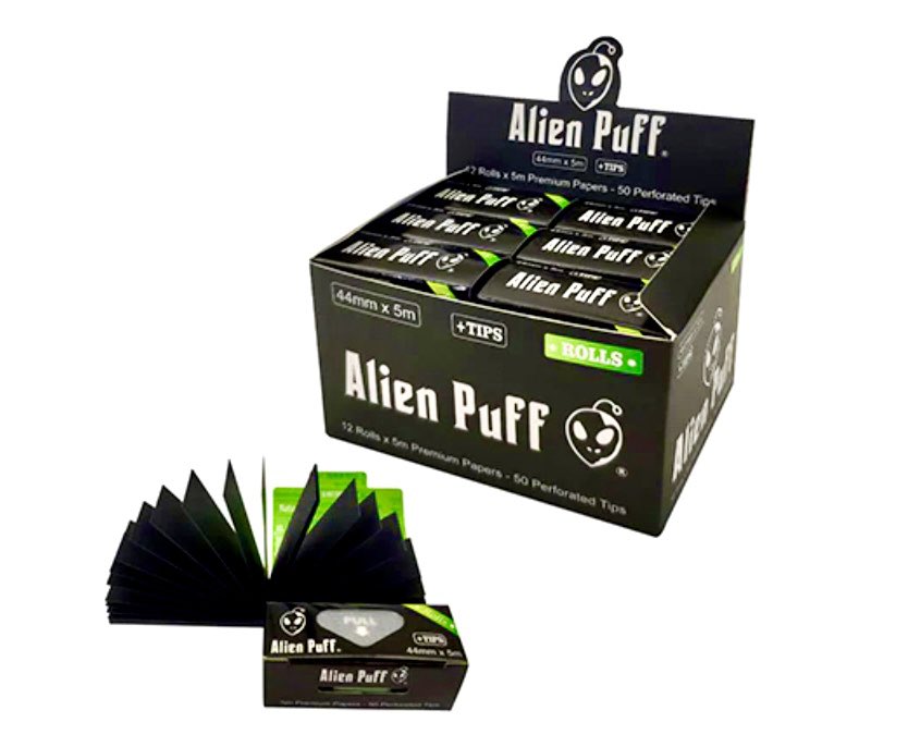 💚Alien Puff💚 🖤Rolls and Roach🖤 💛5mx44mm White Rice Paper💛 #Bongs #Vaporiser #Pipes #Cones #RollingPapers #Lighters #DigitalScales #cbd #cbdUK #Tokerz #TokerzUK #TokerzUKHeadshop #Headshop #420community #Mmemberville #CannabisCommunity #EcoFriendly #PlantTreesForFree