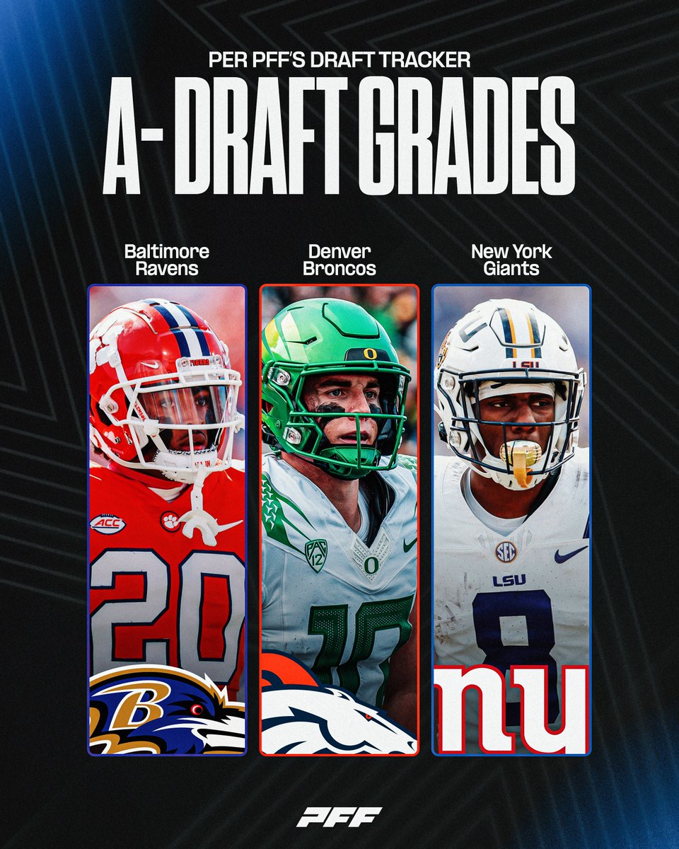 Teams that received an 'A-' Draft Grade