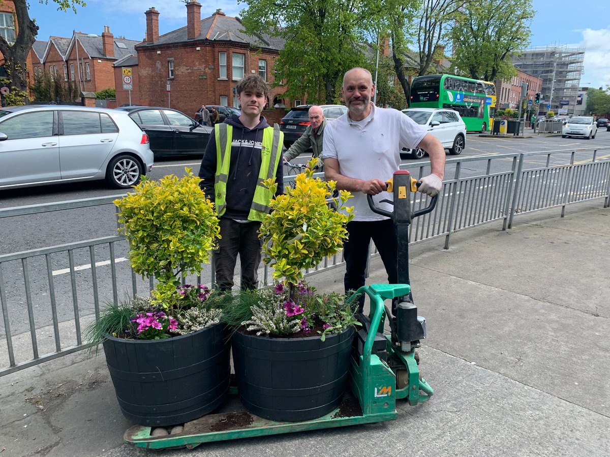 Thanks to all who supported #Donnybrook Spring #cleanup 2024. Our village has got a nice little makeover this morning with new planters in-situ. Thanks also to @DubCityEnviro for assistance and bags removal so promptly. Very sucessfull day. #Lovethisplace #Leavenotrace