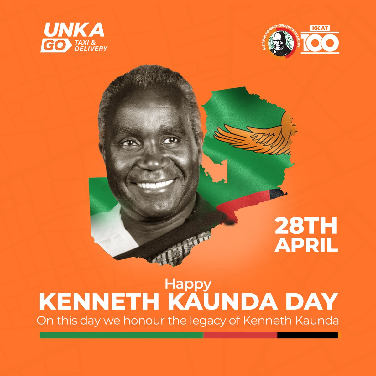 🧡 Honouring the legacy of Dr. Kenneth Kaunda, a visionary leader whose dedication to unity, equality, and progress continues to inspire us all. Happy Kenneth Kaunda Day, Zambia! 🇿🇲

#UnkaGo #UnityInDiversity #KennethKaundaDay #Zambia