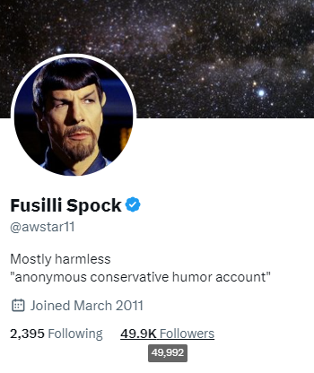 8 more followers until I reach 50K. At 50K followers, I will receive the following Twitter benefits: - Edit other people's tweets - See 3 seconds into the future - Hold my breath for 5 minutes - Ability to divide by zero - Recharge my cell phone directly from Twitter