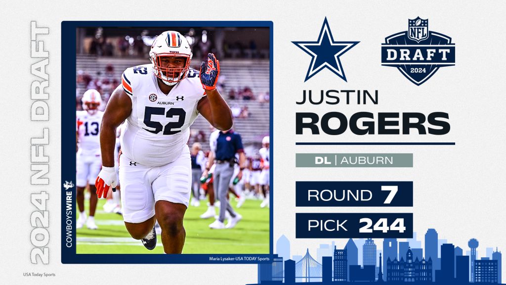 Dallas Cowboys select DL Justin Rogers in 7th round auburnwire.usatoday.com/2024/04/27/aub…