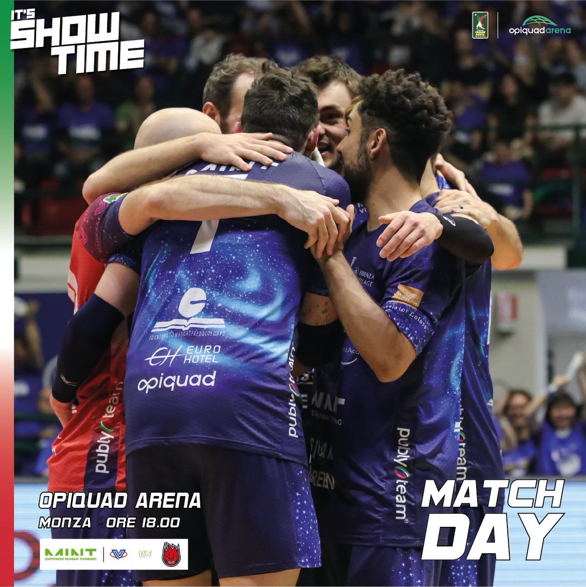 ❤️ 𝐈𝐓'𝐒 𝐌𝐀𝐓𝐂𝐇𝐃𝐀𝐘 💙 🆚 @SIRVolleyPG 🏆 SuperLega | Gara 4️⃣ FINALE Playoff Scudetto ⏰ Ore 18.00 🏟 Opiquad Arena 📺 Diretta @RaiSport | @volleyballworld TV #ForTheLoveOfTheGame 💙