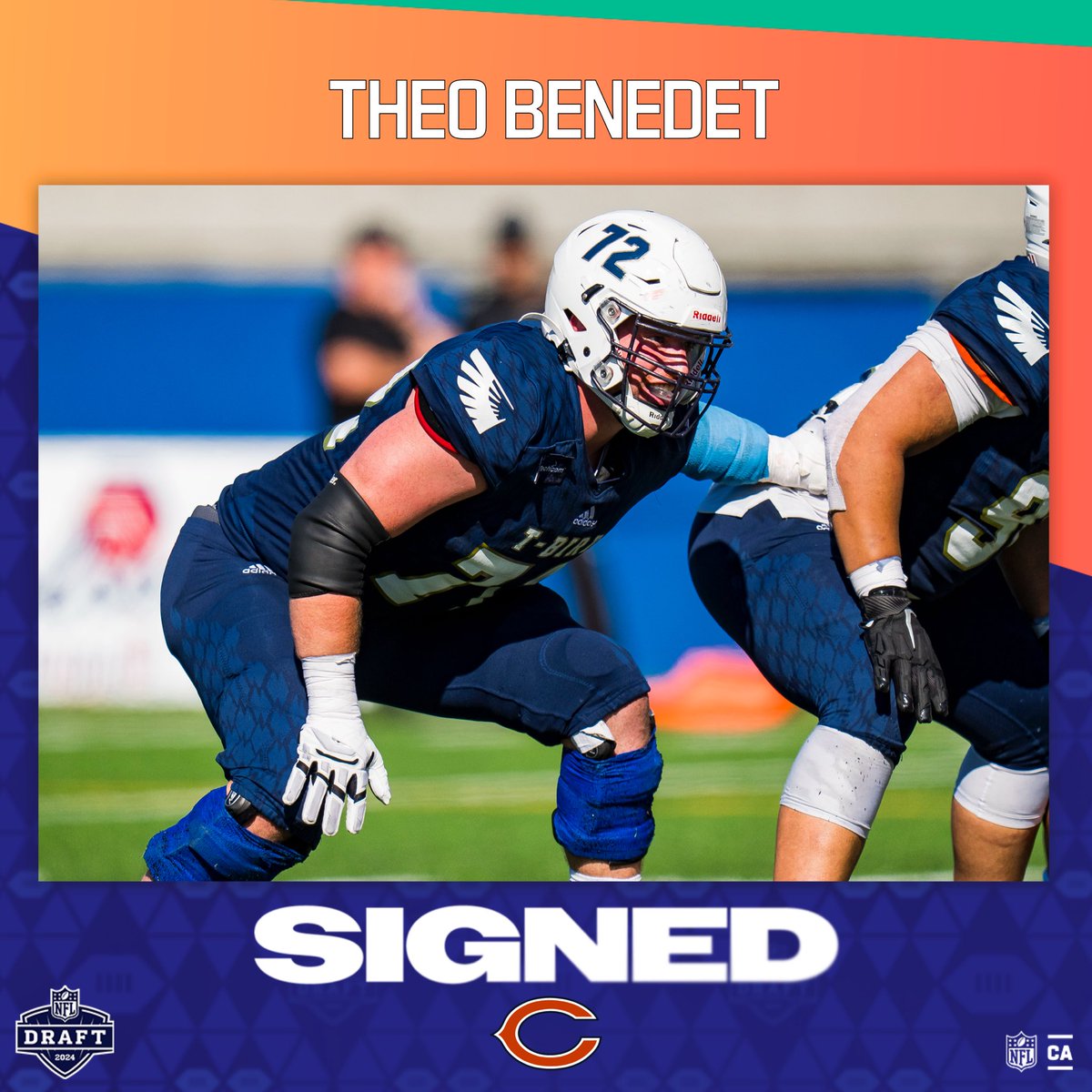ANOTHER THUNDERBIRD ON THE MOVE! Theo Benedet has signed with the @ChicagoBears 👏 🇨🇦