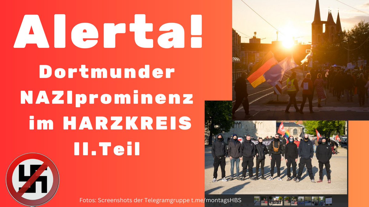 1/ Letzten Montag konnte persönlich in #Halberstadt auf dem Domplatz vorbeischauen, wo die 'besorgten' Halberstädter Bürger*innen gemeinsam mit den Dortmunder #Neonazis spazieren als wäre es es völlig normal. Und das, obwohl sie diesmal bewusst als Nazitrupp aufmarschierten.