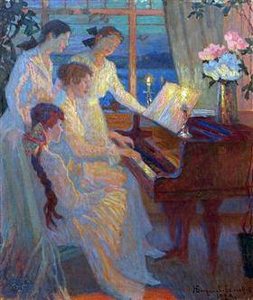 Ladies Making Music Together: Nikolay Bogdanov-Belsky: {1920}.
#Ladies #music #singing #piano #PlayingTheClassics #Lovely #happy #makemusic #Flowers #PeaceandLove