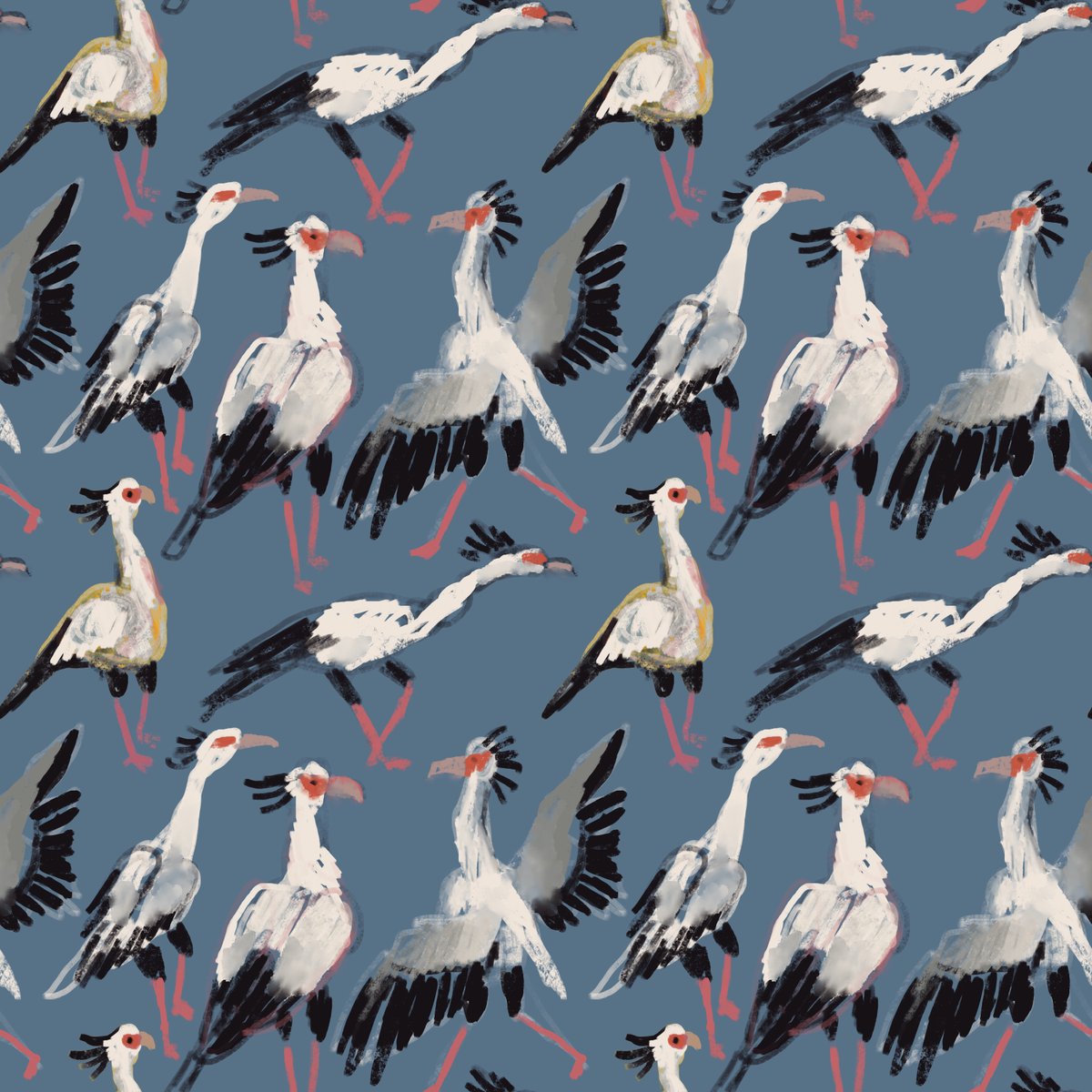 secretary bird pattern