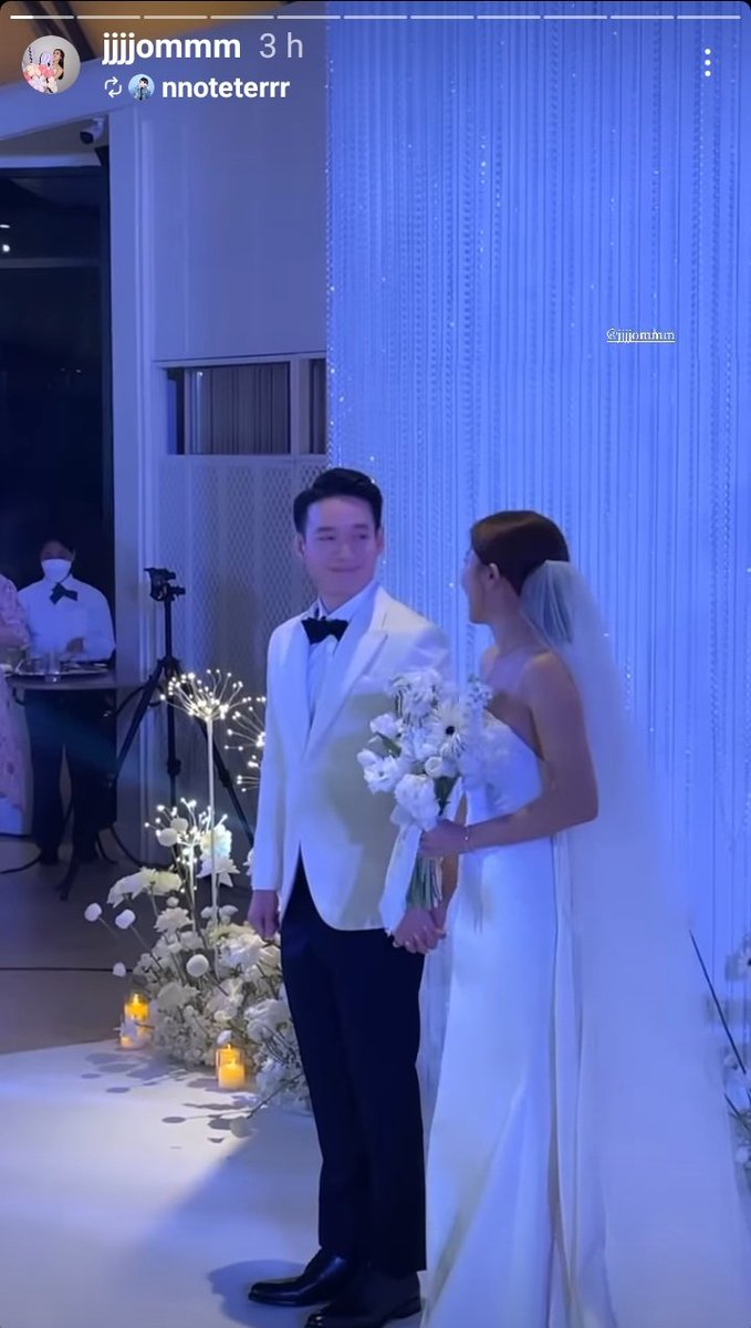 RoousmariposaMG's tweet photo. What a beautiful event they had with all these couples, and for the designer, wow, it was all fantastic. 🤵 👰 🤵 🤵 
I can already imagine when your wedding party really takes place 🎉 it will be wonderful @jjjjommm 
#POEMSomethingBlue 
#waanjai #MewSuppasit https://t.co/Bus92xQtVd