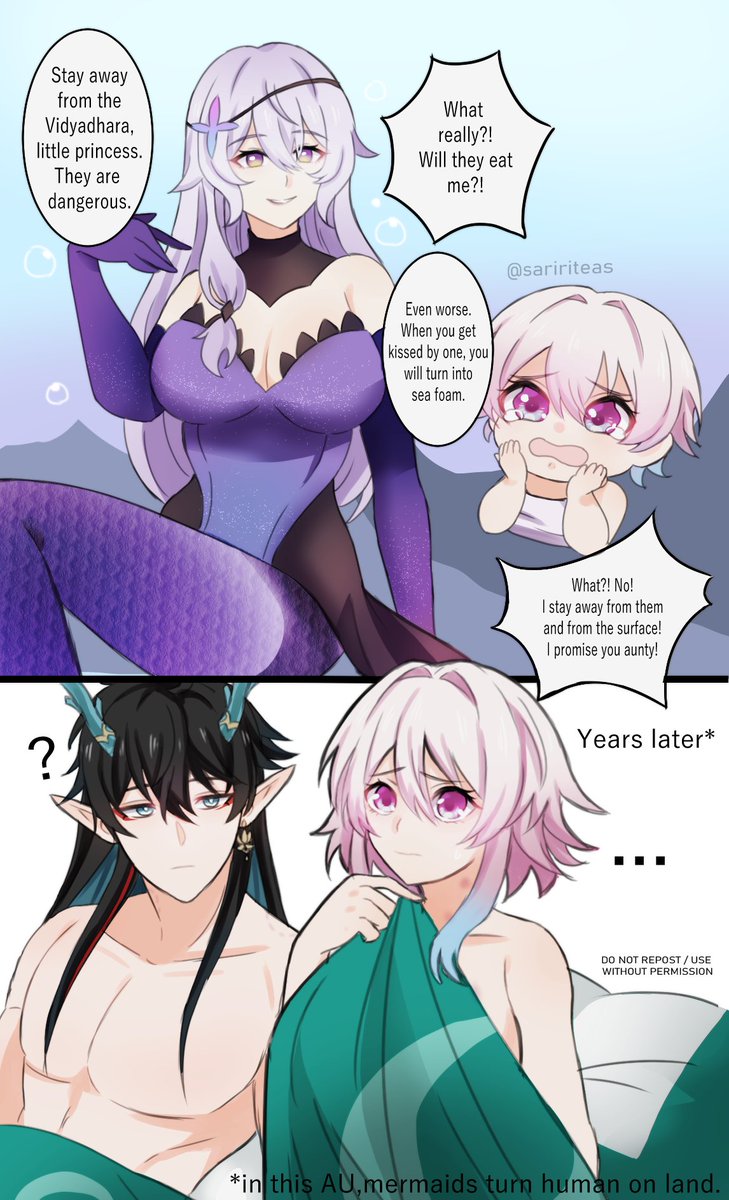 🚫WARNING R16! (little risky last pic)🚫

''It was just a joke,princess''

#DanMarch #丹なの AU
A bigger piece for the Mermaid AU, I can't believe I could finnish this, but your support on the last pic gave me the energy to do it🫶❤️
Enjoy