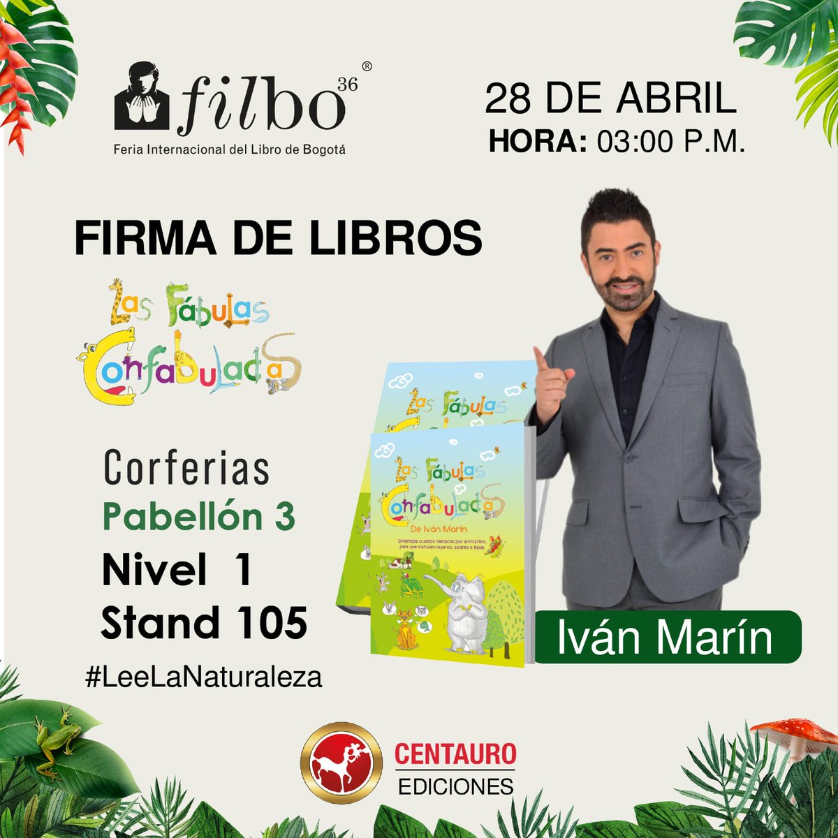 Nos vemos mañana en #Filbo junto a sus hijos con mi nuevo libro para niños, 'Las Fábulas Confabuladas'.