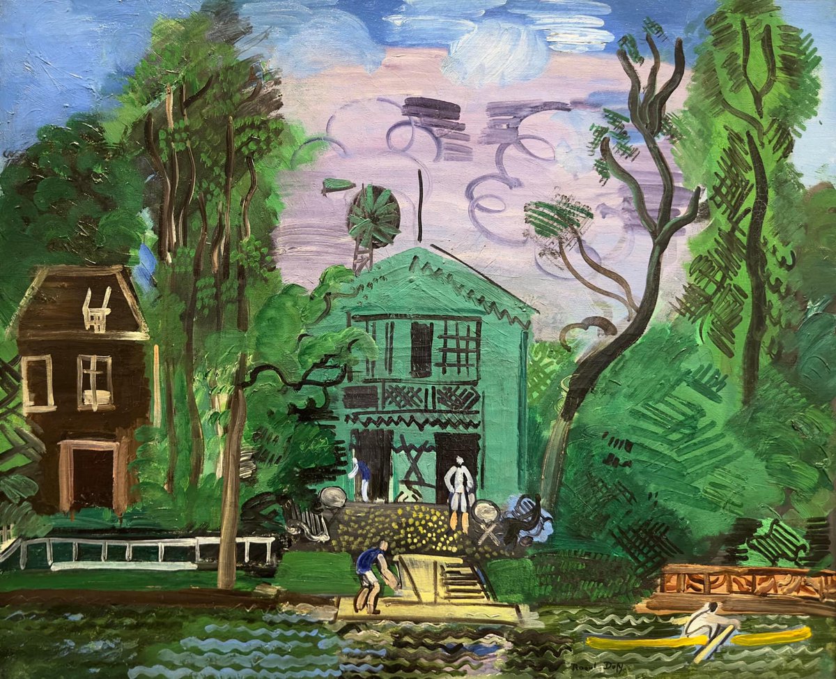 Raoul Dufy, 1877, Le Havre - 1953, Forcalquier, Bords de Marne, les canotiers, 1925, Huile sur toile, Legs du Docteur Maurice Girardin en 1953. Musée d’Art Moderne de Paris.