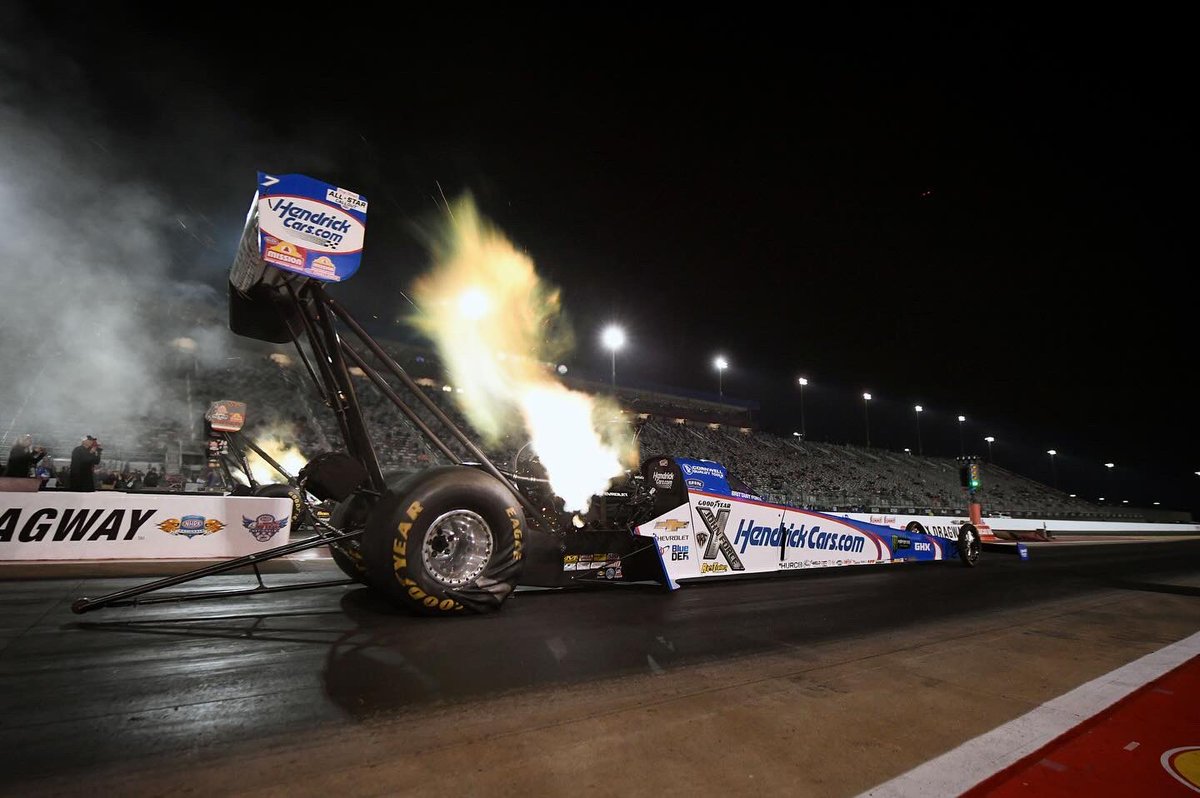 We welcomed @HendrickCars as our newest partner on our Top Fuel dragster this weekend here in Charlotte! Hendrick is such a legendary name in motorsports & it is an honor to call them our teammate. I’m looking forward to race day tomorrow here at @zMAXDragway