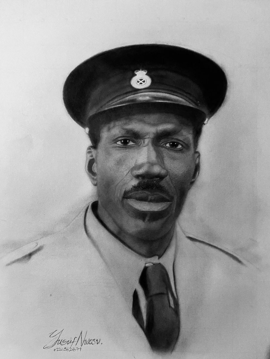 It was really an honour to be able to present this beautiful piece of Sergeant Kemo Bojang, a members of the frontier forces that fought in Burma, and also the namesake and grandfather of @kemo_bojang Like & RT😊❤️