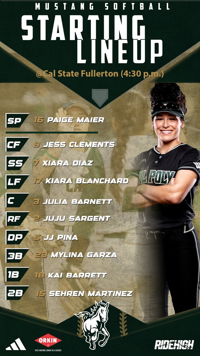 Cal Poly fell in Saturday's doubleheader opener to Cal State Fullerton, 6-5. Mustangs look to square the series in game No. 2, now underway on ESPN+. #RideHigh 📺espn.com/espnplus/playe… 📊fullertontitans.com/sidearmstats/s…