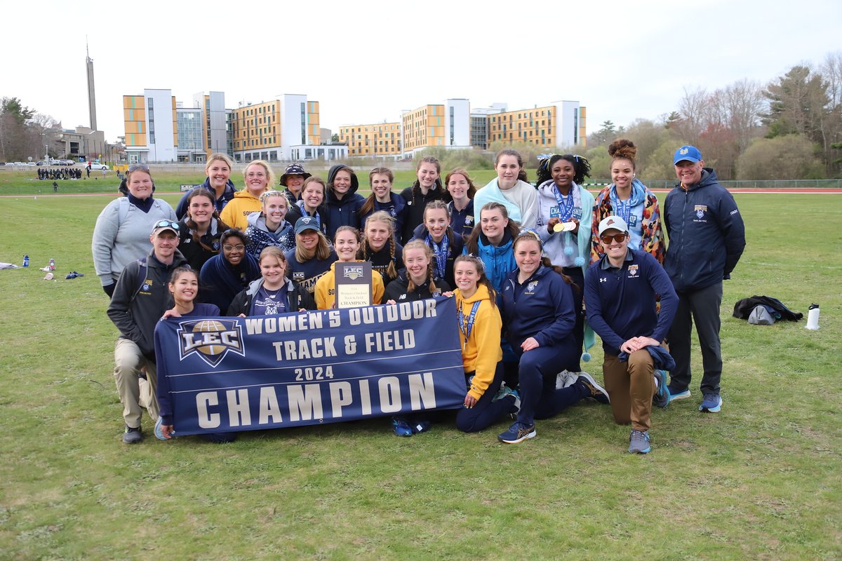 Your 2024 @LittleEastConf Women's Outdoor Track & Field Champions! The Huskies have now won the conference outdoor title in each of the past four seasons and have 23 titles overall! #GoHuskies #LeadThePack