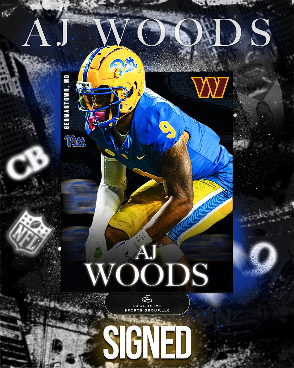 Congratulations to our guy <a href="/AjWoods09/">AW25♨️</a> on signing with the Washington Commanders! #BeExclusive