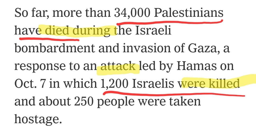 The NYTimes has four articles about college protests at the top of its homepage today. All of them handwring about bullshit antisemitism allegations. None of them mention that the protests are in opposition to an ongoing genocide. All use passive voice to protect Israel.