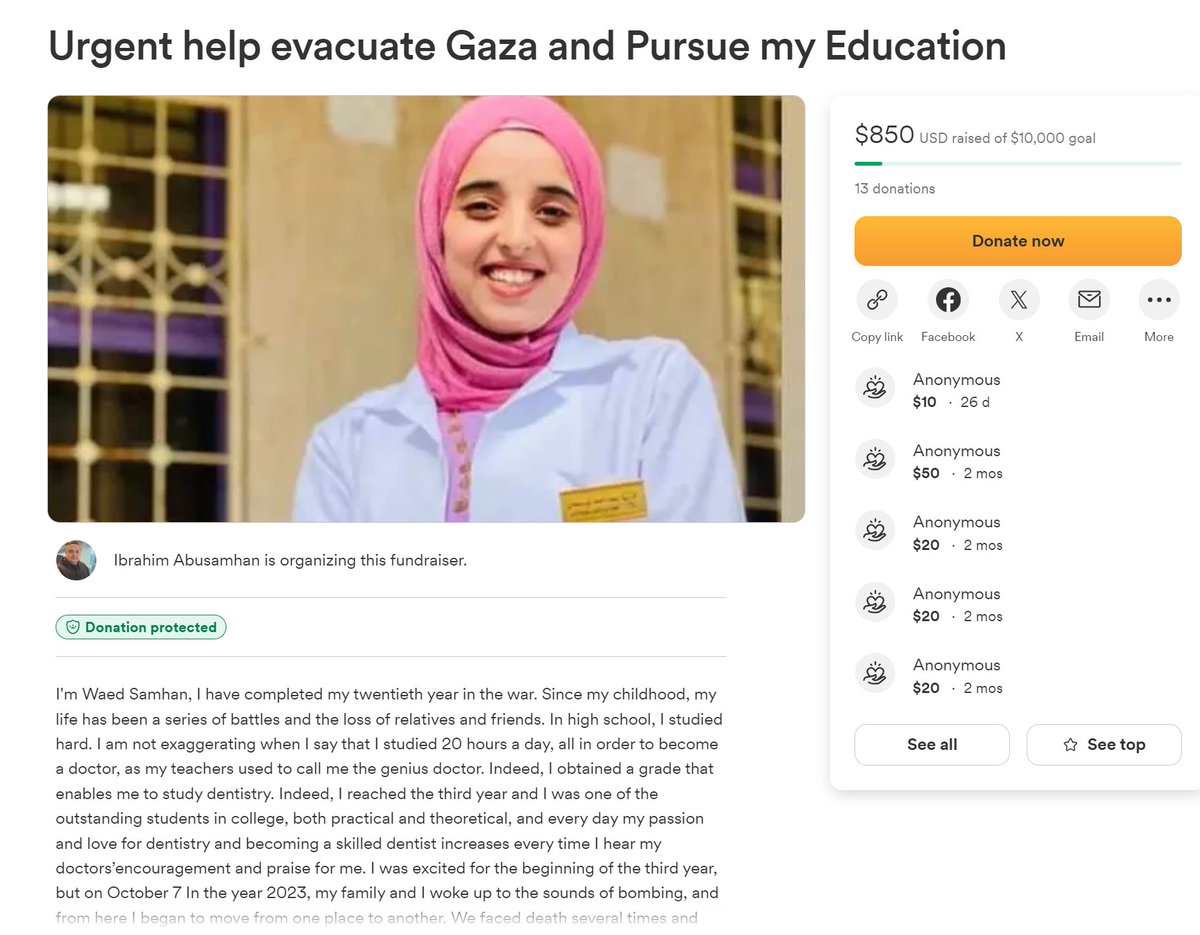 plazynoodles's tweet photo. THIS HAS NOT GOTTEN ANY PROGRESS IN 26 DAYS! D0NATIONS BEFORE THAT ARE FROM TWO MONTHS AGO!

10k can be raised easily if many people d0nate small amounts. lets get this campaign moving again! 🇵🇸➡️https://t.co/kxRQlPlpBl https://t.co/7DUet6O2Nz